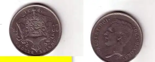 20 Francs / 4 Belgas Münze Belgien 1931 (MU2586)