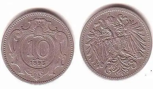 10 Heller Nickel Münze Österreich 1895