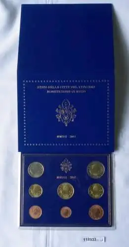 KMS Euro Kursmünzensatz 2007 von Vatikan in Stempelglanz OVP (112633)