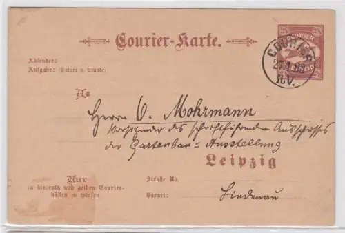18727 2 1/2 Pfennig Leipziger Courierkarte 1893