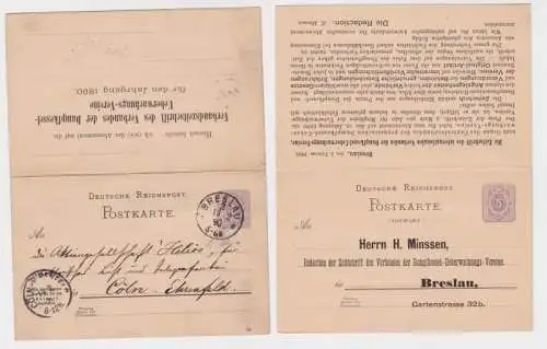 81360 Ganzsachen Postkarte P19 Zudruck Dampfkessel-Überwachungs-Verein Breslau