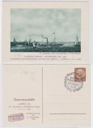 96683 Privatganzsache PP122/ C92/02 Unterweserfahrt 44. Philatelistentag Bremen