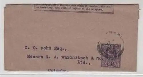 52118 seltene Ganzsachenkarte Ceylon Sri Lanka Colombo um 1890