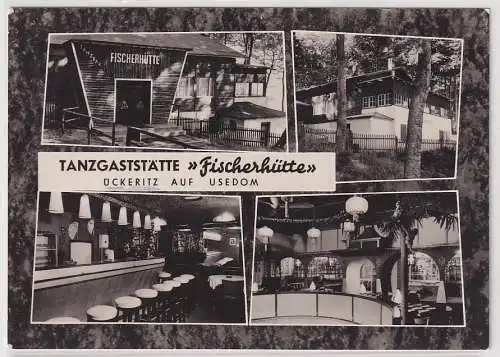 904634 Mehrbild Ak Tanzgaststätte "Fischerhütte" Ückeritz auf Usedom um 1960