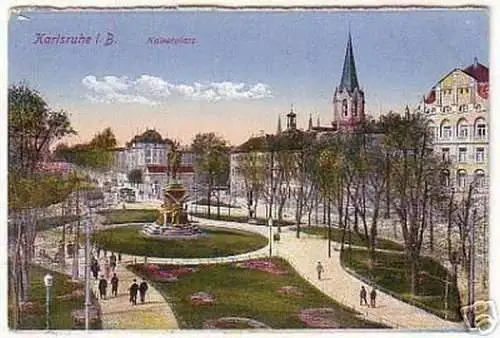 08667 Ak Karlsruhe in B. Kaiserplatz um 1920