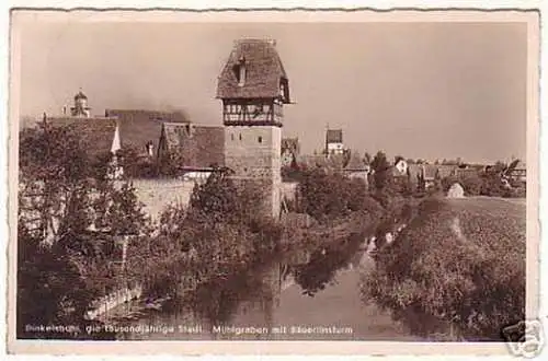 14732 Ak Dinkelsbühl Mühlgraben mit Bäuerlinsturm 1936