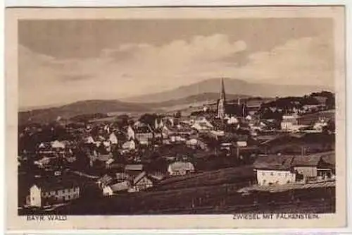 40493 Ak Zwiesel mit Falkenstein Bayr. Wald um 1930