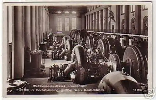 17972 Ak Walchenseekraftwerk Innenansicht um 1930