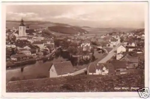 24054 Ak Bayrischer Wald Regen Totalansicht 1943