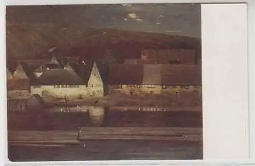 43871 Künstler Ak Abend in Marktbreit um 1930