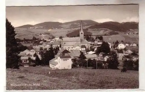 60797 Ak Wegscheid Bayerischer Wald Totalansicht 1965