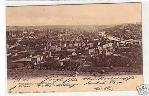 31291 Ak Würzburg vom Steinberg Gesamtansicht 1905