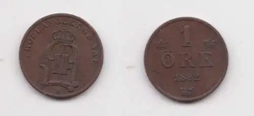 1 Öre Kupfer Münze Schweden 1882 ss+ (134877)