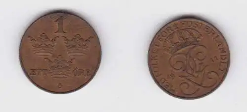 1 Öre Kupfer Münze Schweden 1911 ss+ (139170)