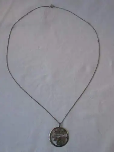 charmante 835er Silber Kette m. Blätter Anhänger in Handarbeit gefertigt /111221