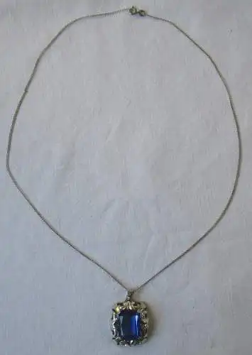 elegante 925er Sterling Silber Kette mit 835er Silber Kette Schmuckstein /113422
