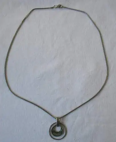 elegante 925er Sterling Silber Kette mit Schmuckstein Anhänger (118753)