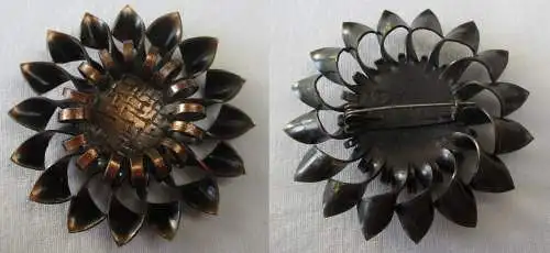 elegante Brosche aus Eisen in Form einer Sonnenblumenblüte (111864)