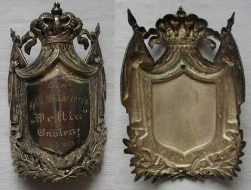 rarer Fahnen Stocknagel K.S.Militärverein "Wettin" Gablenz 1912 (113632)