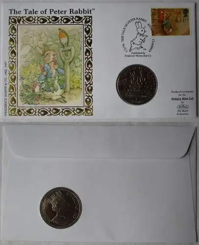 Gibraltar 1 Crown 1993 Numisbrief - 100 Jahre The Tale of Peter Rabbit (117990)