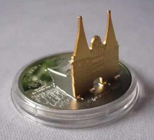 Cook Island 10 Dollar Silber Skulpturmünze "Lübeck Holstentor" 2009 (105679)
