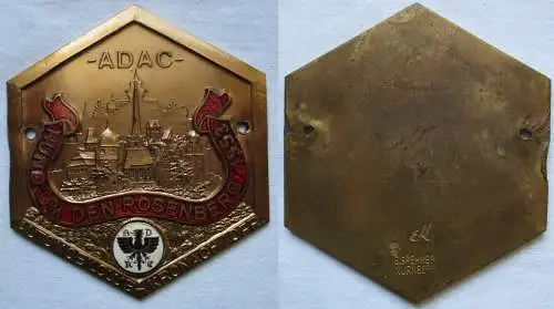 Plakette ADAC "Rund um den Rosenberg" Automobil Club Kronach Ofr. 1953 (166429)