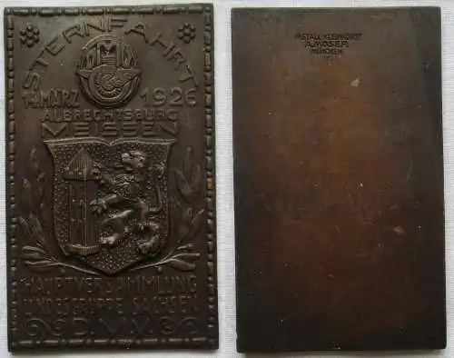DMV Plakette Sternfahrt zur Albrechtsburg Meissen 14.März 1926 (162182)