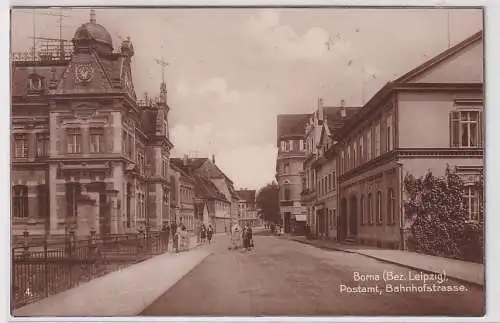 51894 AK Borna (Bez. Leipzig) - Postamt, Bahnhofstrasse 1926