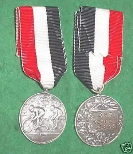silberne Medaille Radfahrer Bezirks Rennen 15.8.1926