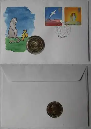 Numisbrief 2 Pfund Großbritannien 1995 Stgl. 50.Jahre vereinte Nationen (116016)