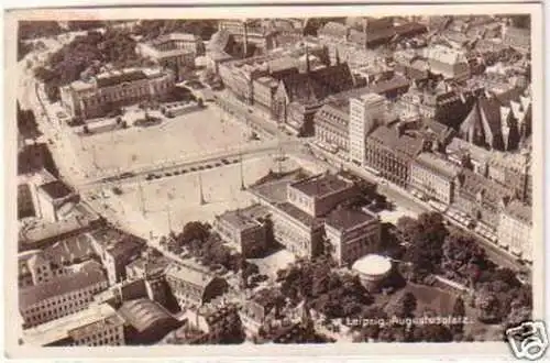21598 Ak Leipzig Augustusplatz Fliegeraufnahme 1935