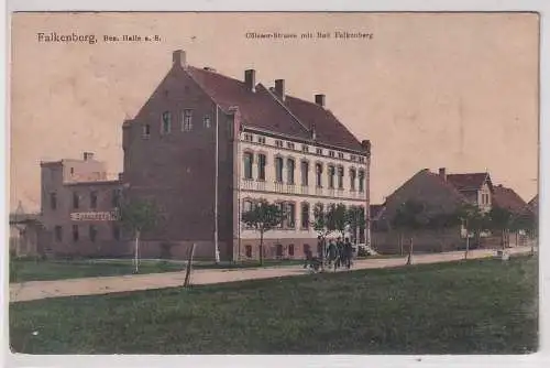 98415 Ak Falkenberg Bez. Halle a.S. - Cölsaer-Strasse mit Bad Falkenberg 1909