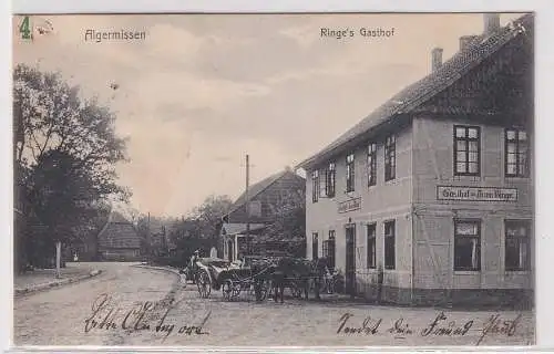 06722 Ak Algermissen - Gasthof bei Franz Ringe, Bahnpost