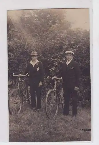 87279 Foto Ak Geithain zwei Radfahrer 1930