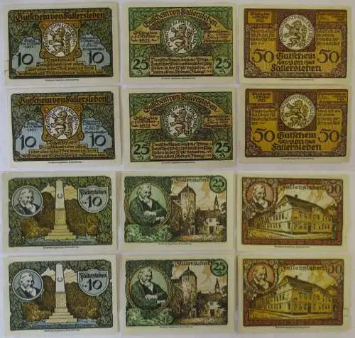 6 Banknoten Notgeld Stadt Fallersleben 1920 (154254)