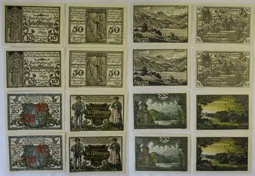 8 Banknoten Notgeld Gemeindebezirk Tegernsee 1921 (150336)
