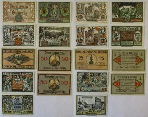 9 Banknoten Notgeld der Gemeinde Ilsenburg 1921 (169023)