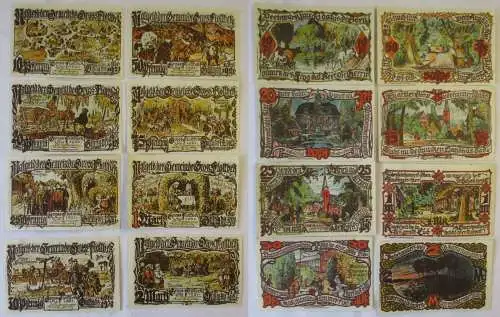 8 Banknoten Notgeld Gemeinde Groß-Flottbeck 1.8.1921 (150239)