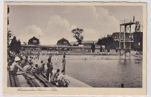 902241 Ak Schwanenseebad Weimar i.Thür. 1937