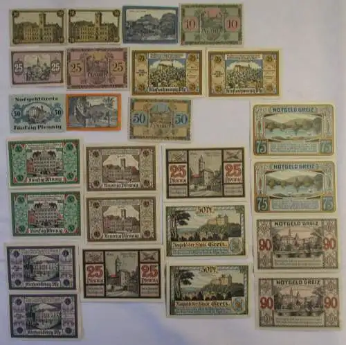 25 Banknoten Notgeld der Stadt Greiz um 1921 (101158)