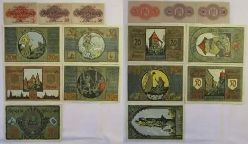 8 Banknoten Notgeld Stadt Schleusingen 1921 OVP (166857)