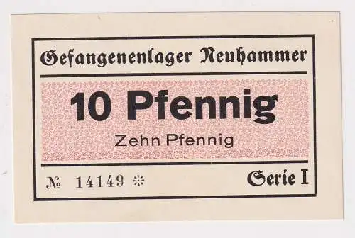 10 Pfennig Banknote Gefangenlager Neuhammer 1.Weltkrieg (156606)