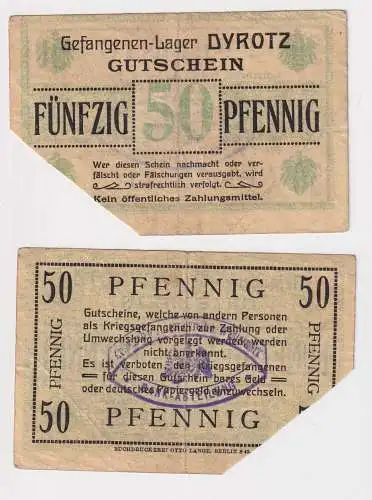 50 Pfennig Banknote Gefangenenlager Dyrotz 1.Weltkrieg (157852)