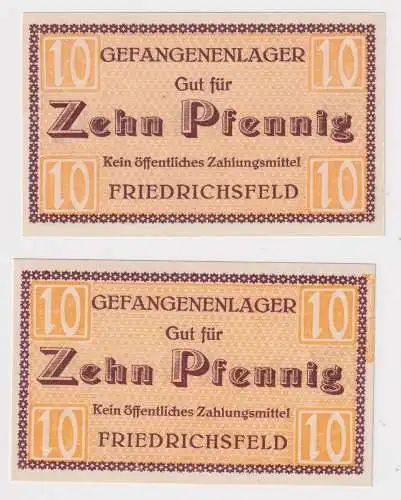 10 Pfennig Banknote Gefangenenlager Friedrichsfeld 1.Weltkrieg (154157)