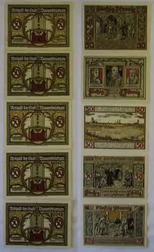 5 Banknoten Notgeld Stadt Treuenbrietzen 1921 (169022)