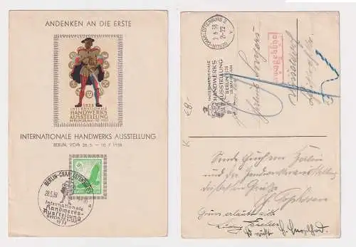 75604 Ak Andenken an die erste internationale Handwerks Ausstellung Berlin 1938
