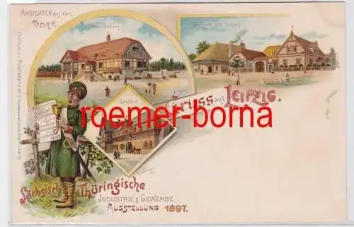 81873 Ak Leipzig Sächsisch Thüringische Industrie- & Gewerbeausstellung 1897