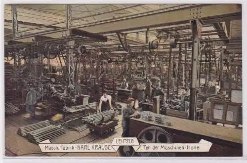 86707 AK Leipzig - Maschinenfabrik Karl Krause, Teil der Maschinen-Halle 1907