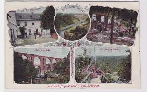 90785 AK Friedrich-August-Stein (Vogtl. Schweiz) - Hôtel Elstertalbrücke & Total