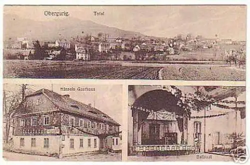 03440 Mehrbild Ak Obergurig Hänsels Gasthaus um 1920